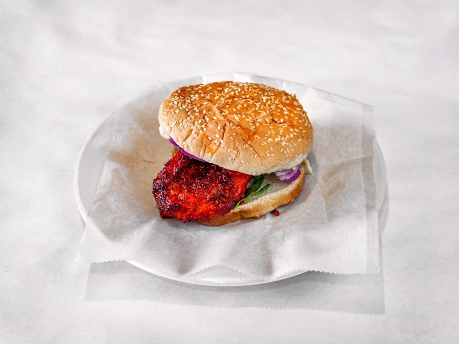 CHICKEN BURGER W/French Fries.