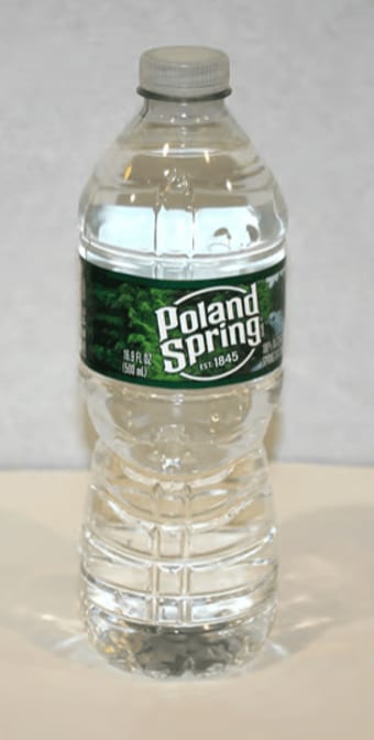 BOTTLE OF WATER.