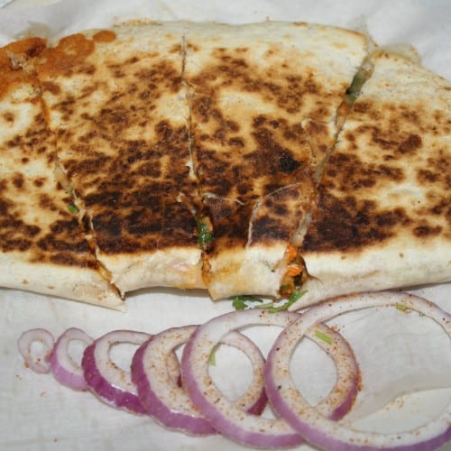 CHICKEN QUESADILLA.